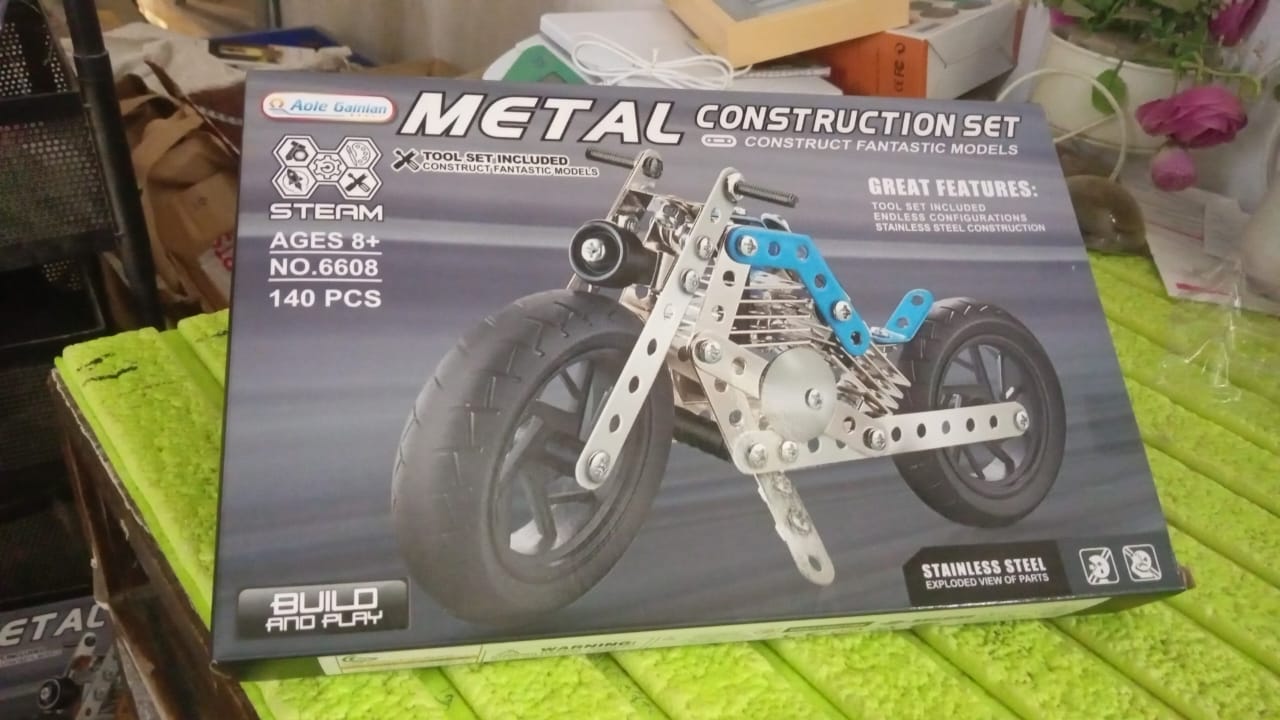 Metal Bike Creative Mechanical Construction Engineering Kit 140 Part of Bike Tool / 1 Set 】 Metal Bike Creative Mechanical Construction Engineering Kit 140 Part of Bike Tool / 1 Set 】